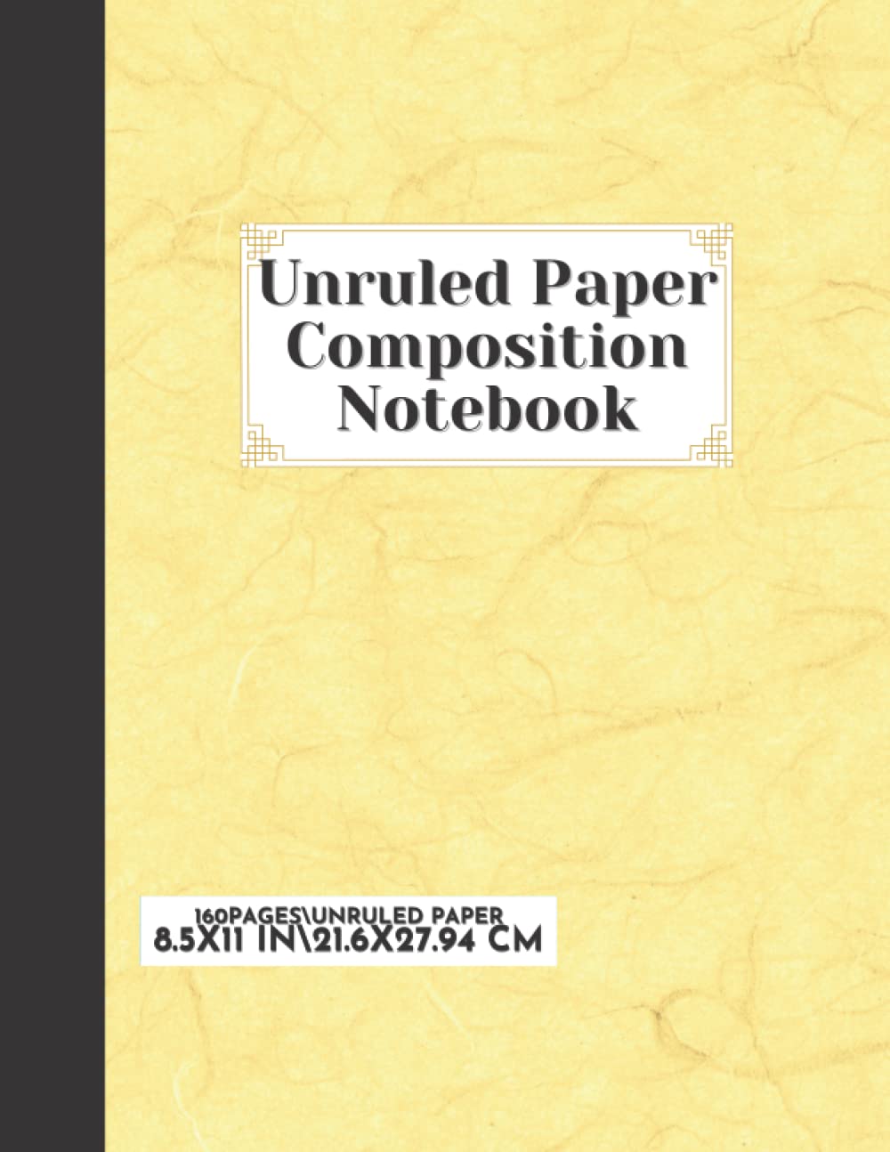 Unruled Composition Notebook marble style cover: Unruled Composition Notebook, 8.5 x 11 inch, 160 Pages For School / kids / Teacher / Office / Student