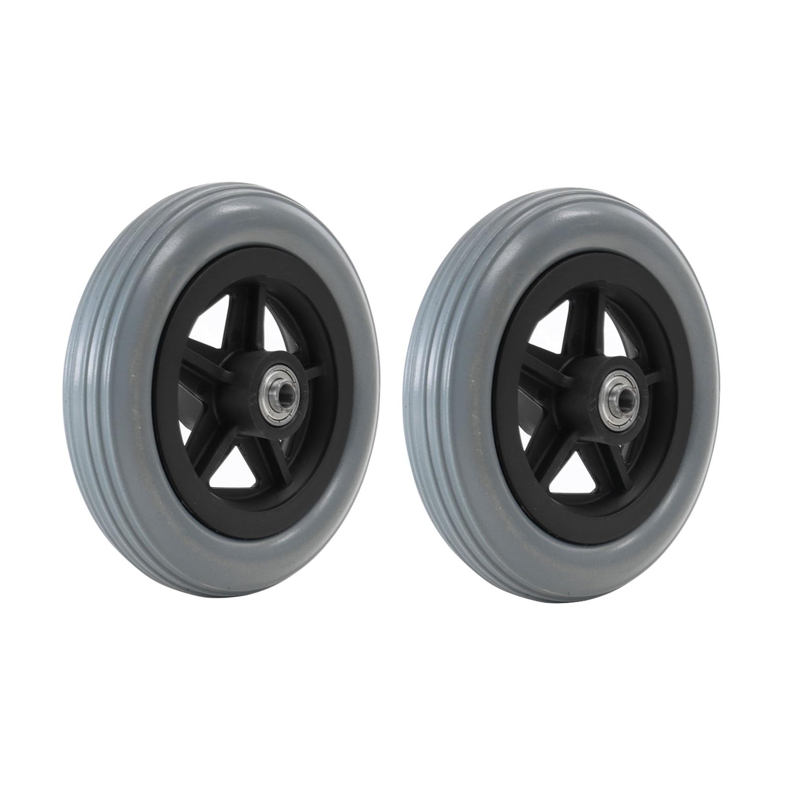 LHX 6-inch Wheelchair Front Wheel Wheelchair Replacement Front Wheel PU Elastic Foam Tire Diameter 15cm Axle Height 46mm