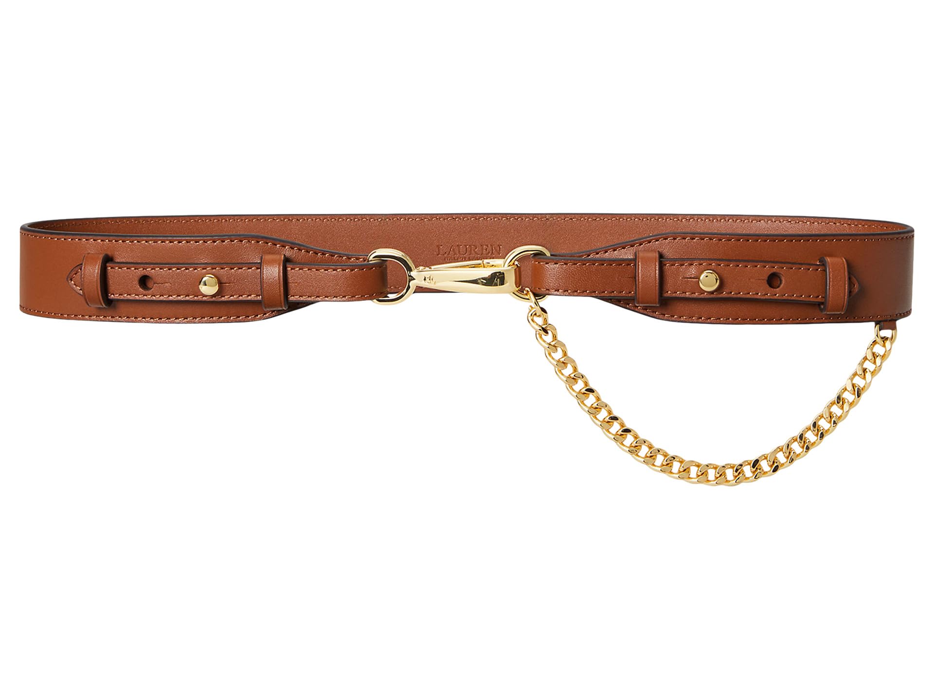 Amazon.com: Lauren Ralph Lauren Women's Chain-trim Leather Dog