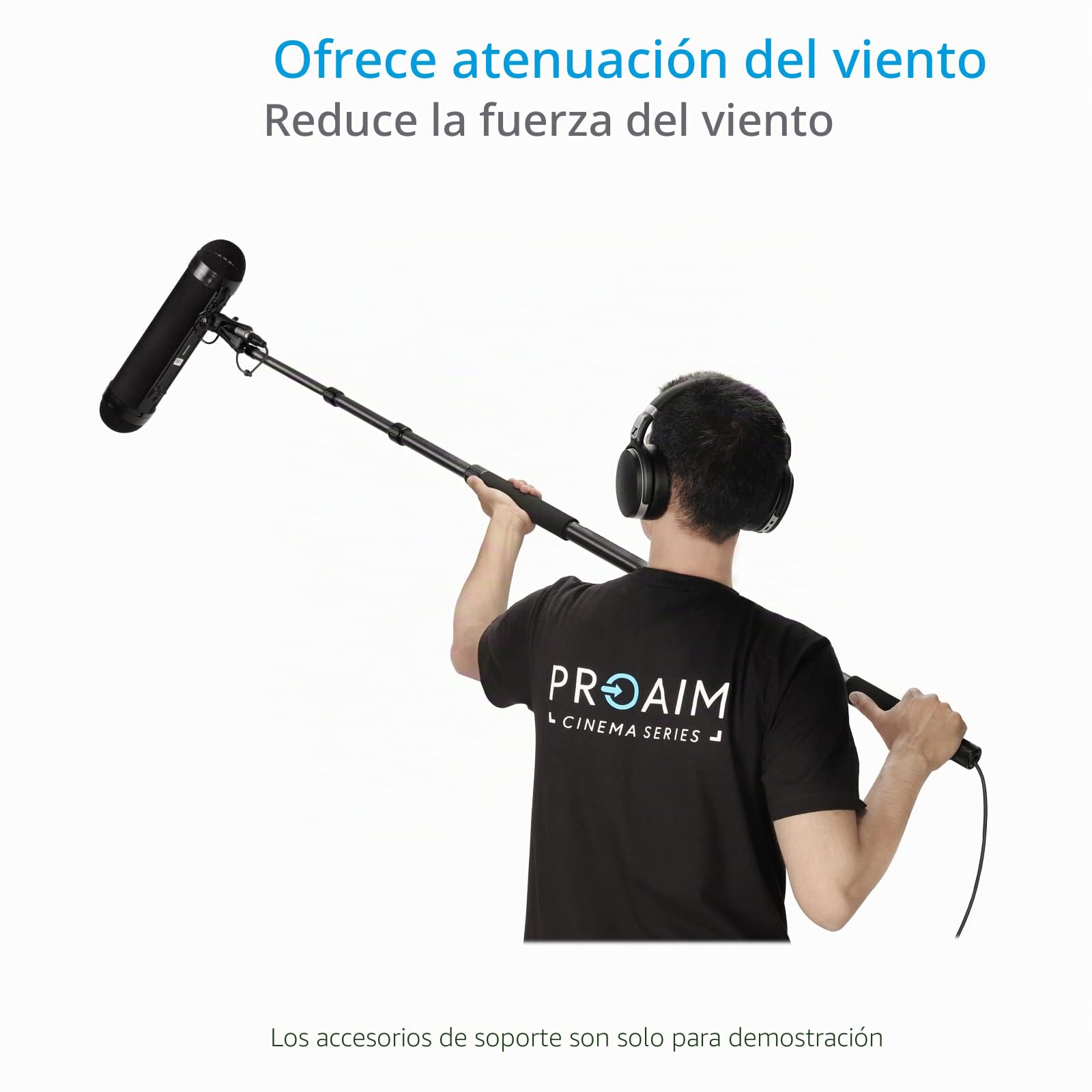 Proaim BMP40 R Biombo Blimp para micrófono de grabación Pro | Blimp de 40 cm con soporte antivibración, Windjammer y mango para reducir el ruido del viento