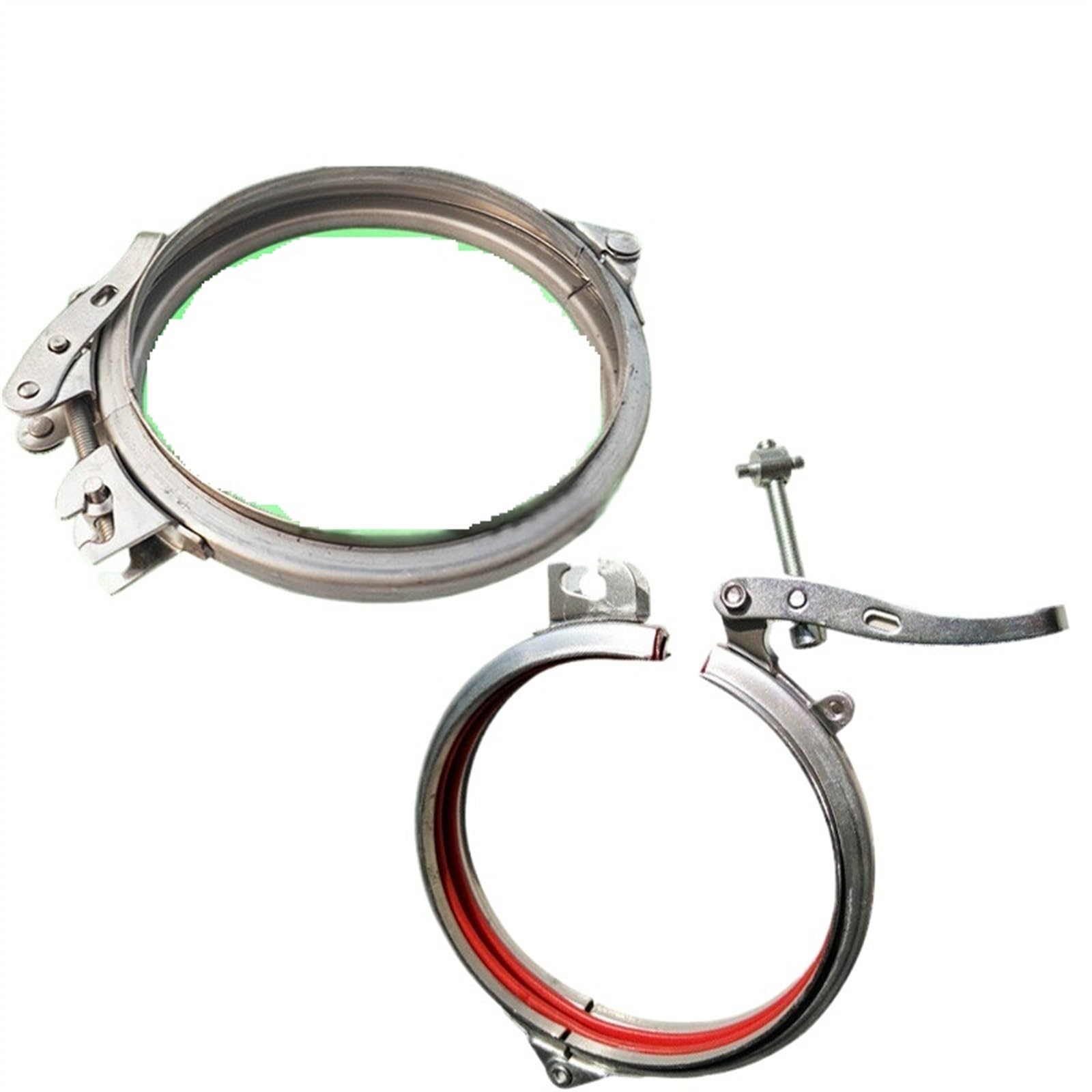 Adjustable Pipe clamp Hose clamp Quick Release Pipe clamp Round Duct clamp Quick Pipe clamp Stainless Steel/Galvanized 80-300mm(Stainless Steel 159m)