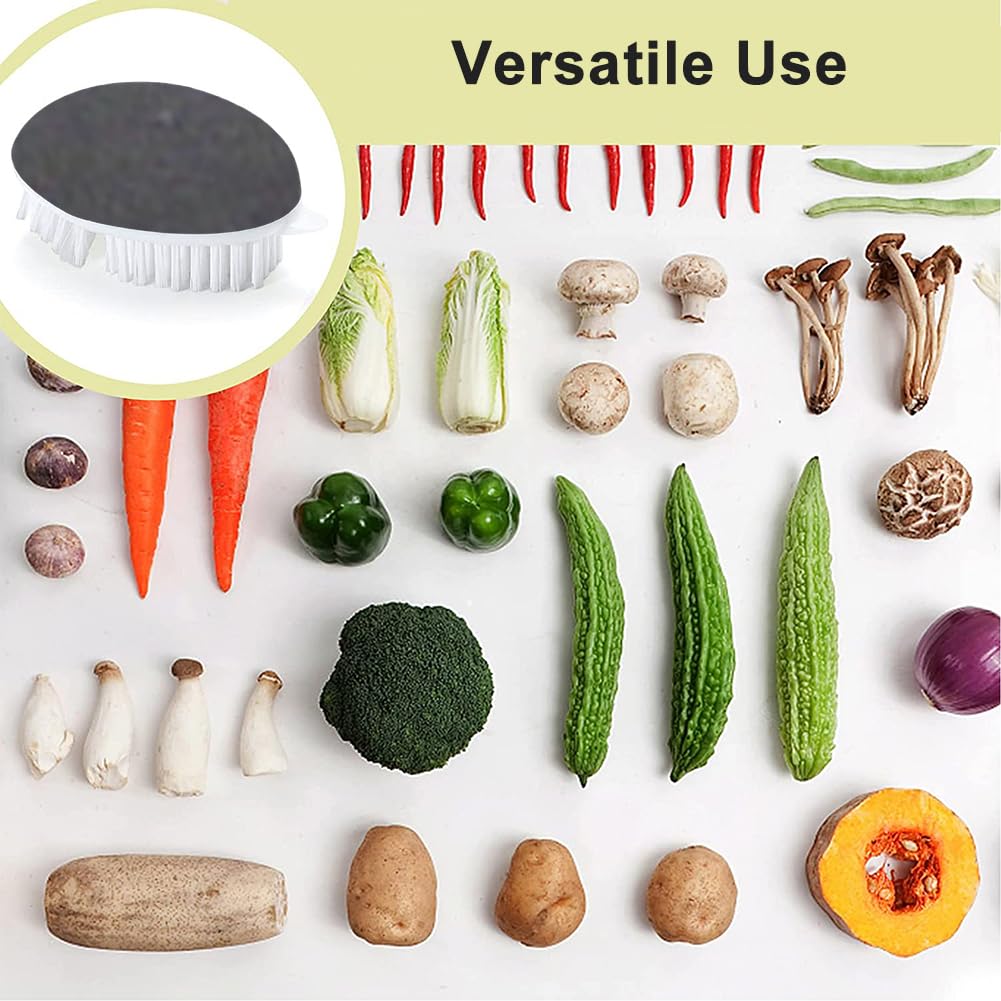Brosse de nettoyage pour fruits et légumes, antidérapant, gris