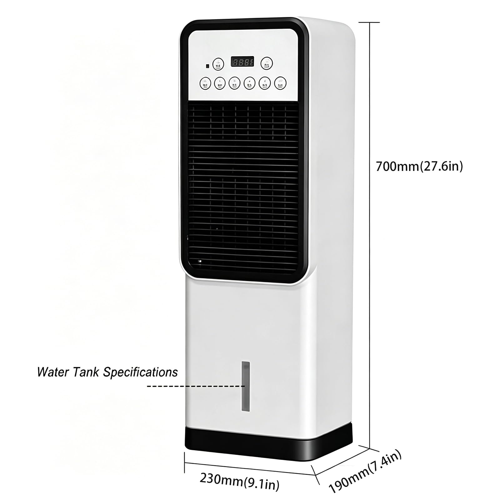 12000 BTU Tragbare Klimaanlage mit Fernbedienung, Energieklasse A Verdunstungskühler für Schlafzimmer und Büro Kühlen und Heizen