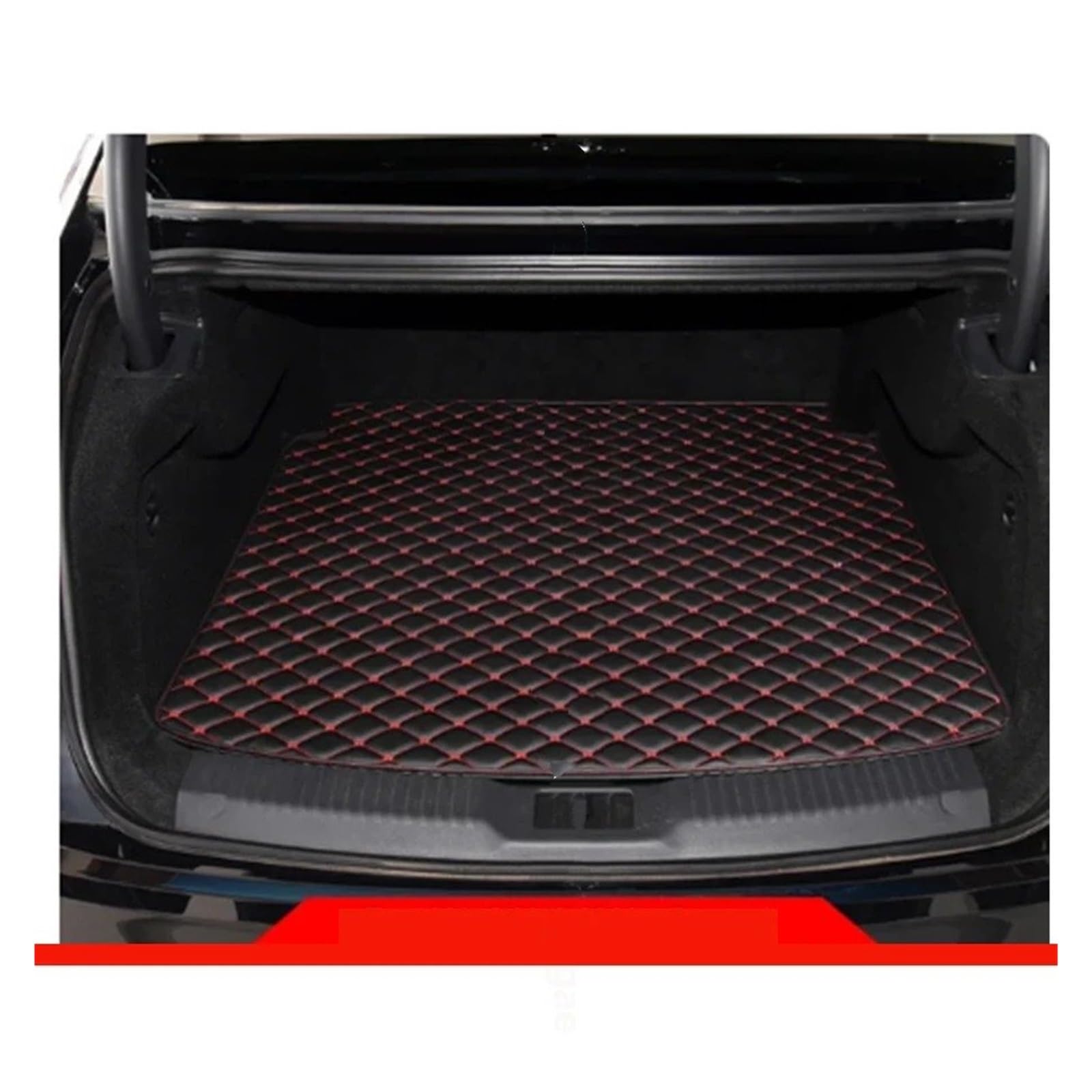 Kofferraumwanne Für HONGQI H9 2021 2022 2023 2024 Kofferraum Hauptmatte Anti Scratch rutschfeste Schutzabdeckung Schutzfrachtmatte(Black red)