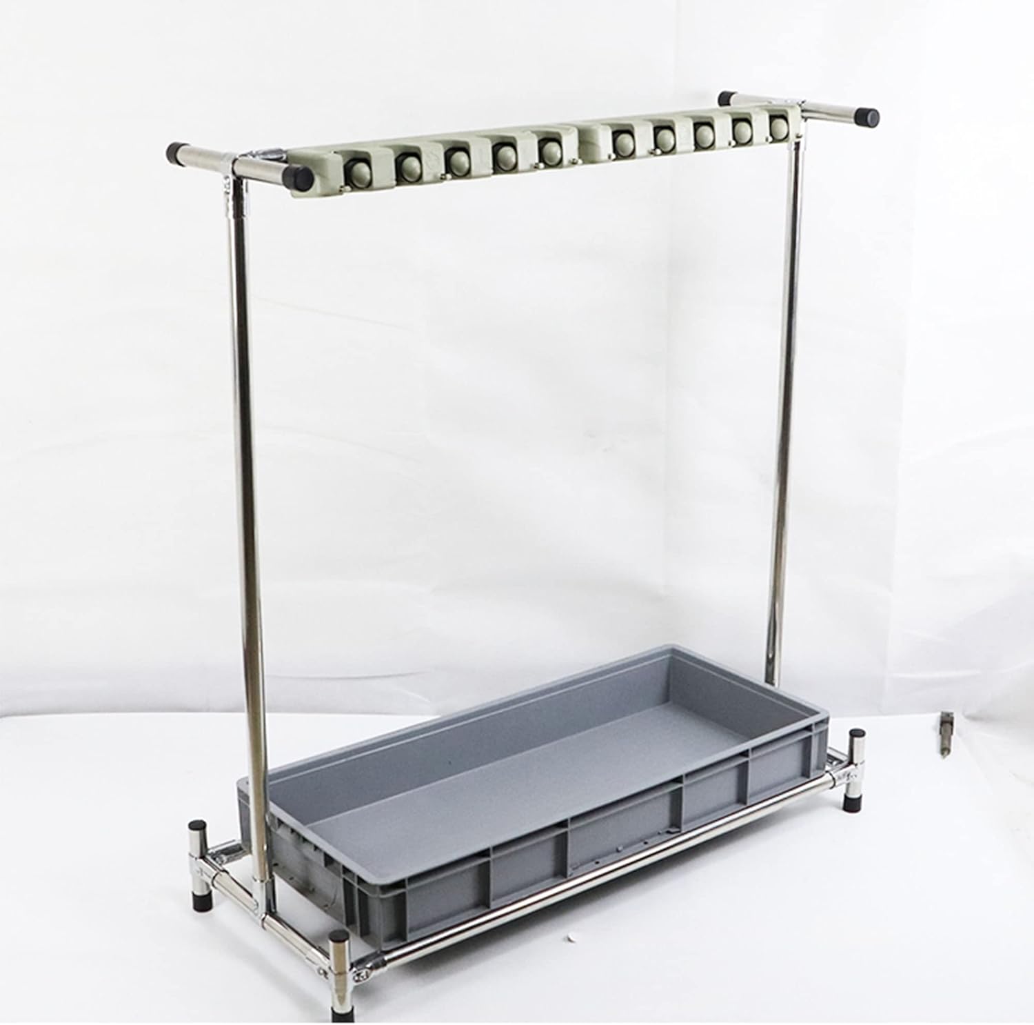 Movable Floor Standing Mop Broom Holder,Commercial Stainless Steel Mop Rack, Cleaning Supplies Organizer,Garden Tool Storage,Umbrella Stand,with Tray,for Garage,Schools,Hospitals,Factories ( Size : Do