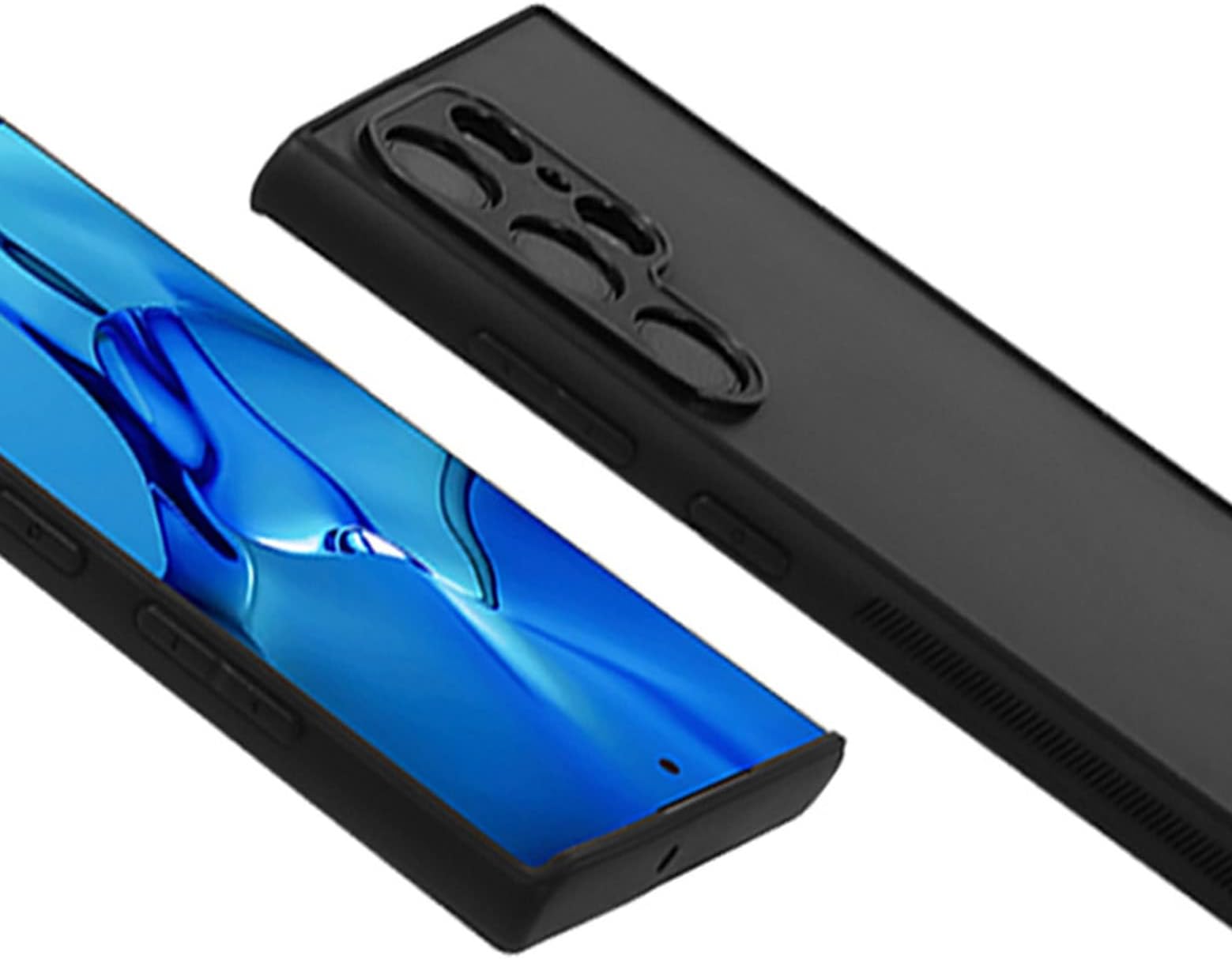AptoFunPremium TPU Case Mobile Phone Case, Extra Thin and Non-Slip Protective Case, Matte Black with / without Your Own Image to Print (S22 Plus)