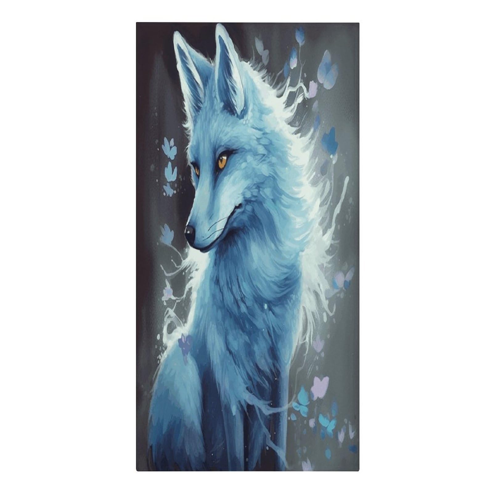 FodPand Blue Fox Beach Towels Super Absorbent Bath Towel Oversized Microfiber Towel Soft Beach Blanket Fashon Quick Dry Travel Towels for Beach Bathroom Pool Adult 30" X 61"