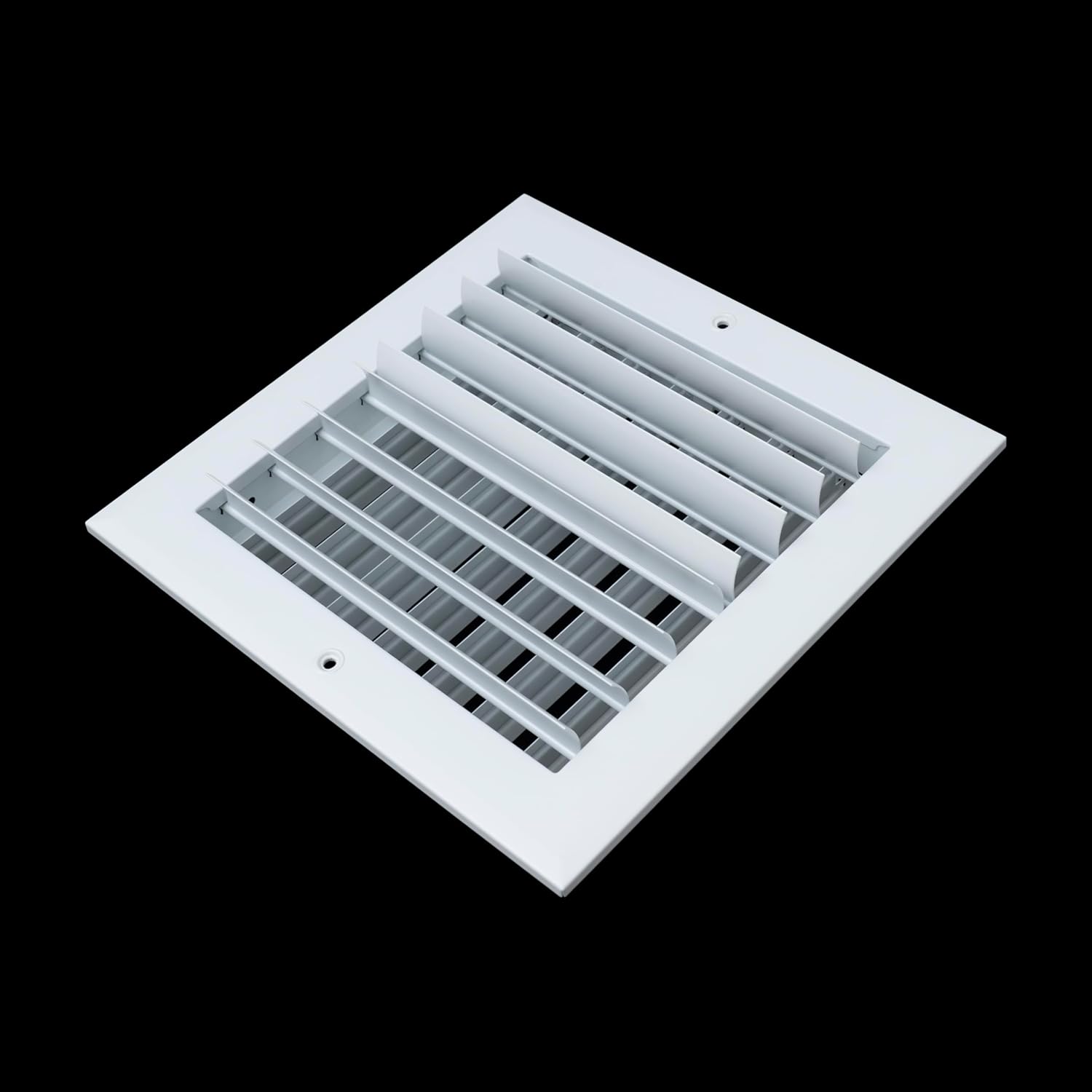 Fits 12x12 Duct Opening Aluminum 2-Way Adjustable Air Supply Grille by Handua | Curved Blade Register Vent Cover for Sidewall & Ceiling | White | Outer Size: 13.75" X 13.75"