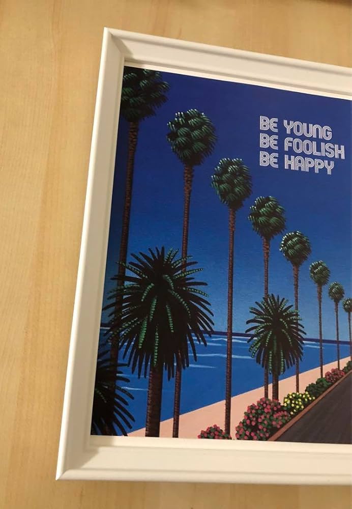 Amazon.co.jp: PK額装品 1 永井博 ビームス イラスト A4額入り