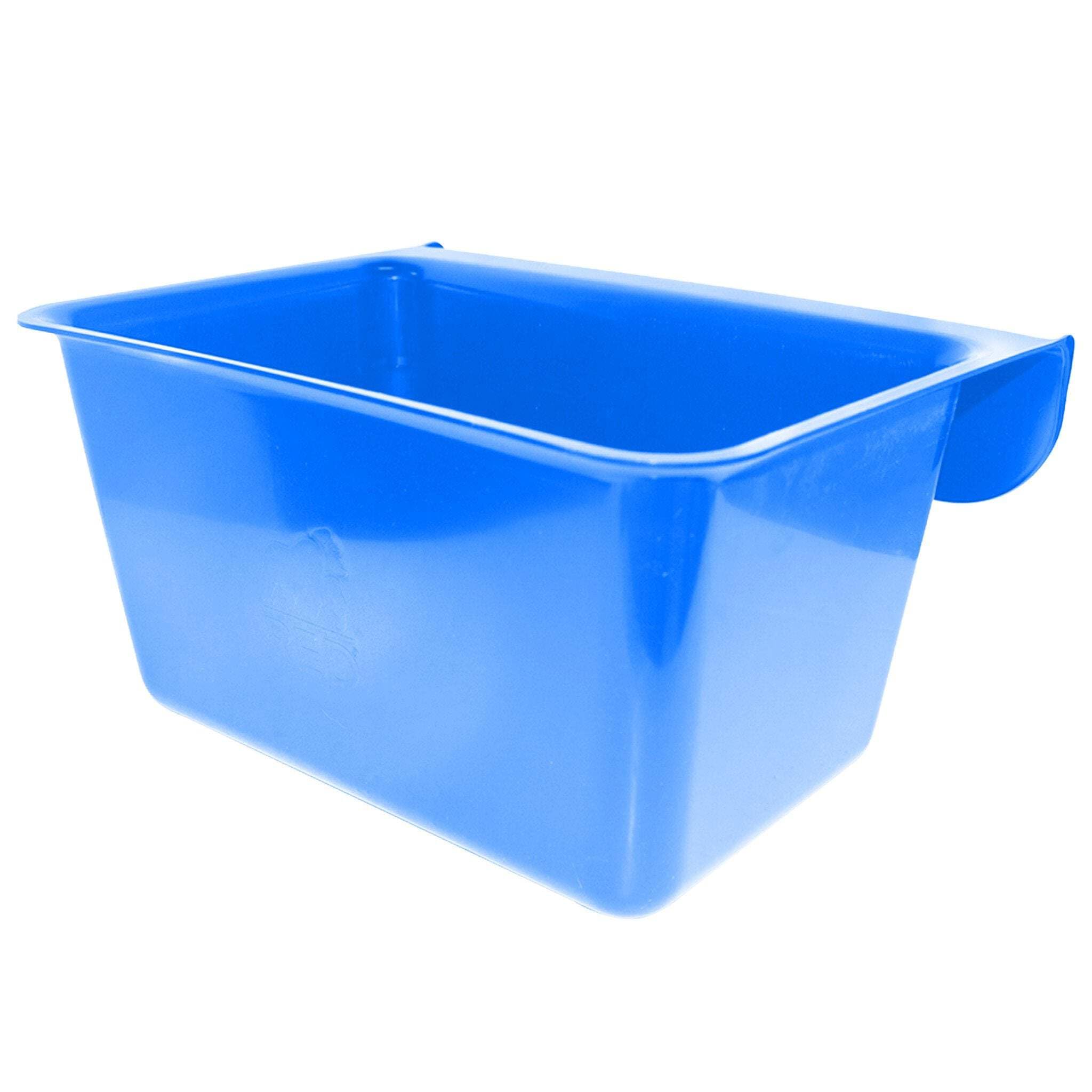 Red Gorilla Plas Feeding Bucket Blue Hanging Manger Durable Recycled Plastic Horse Pony Feeder for Stable Yard or Paddock Easy to Clean