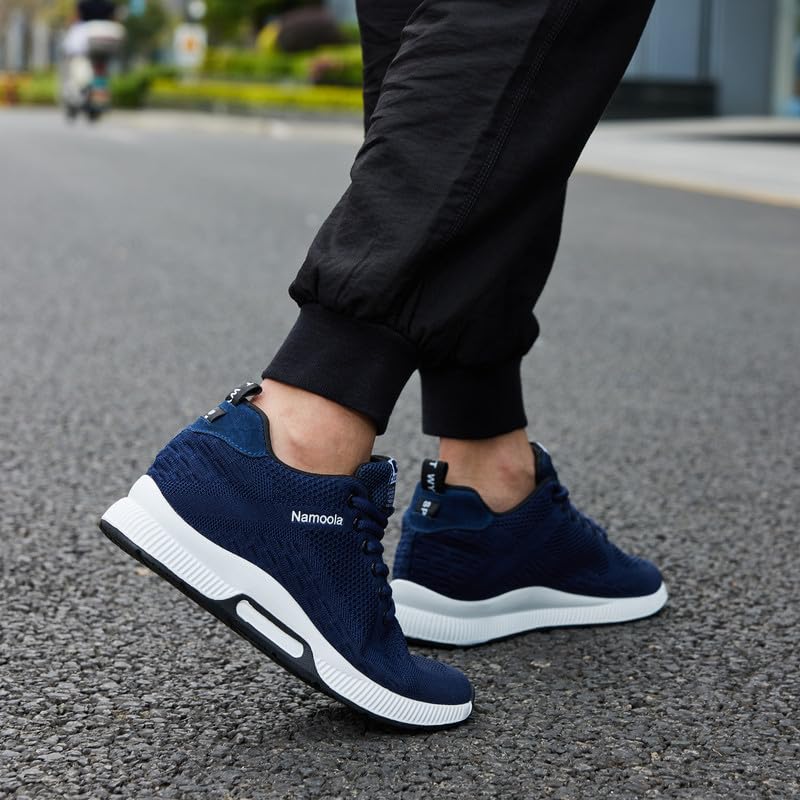 Image of Men's Invisible Height Increasing Elevator Shoes Lightweight Sport Shoes Height-Boosting Non-Slip Sneakers 2.4'' Taller