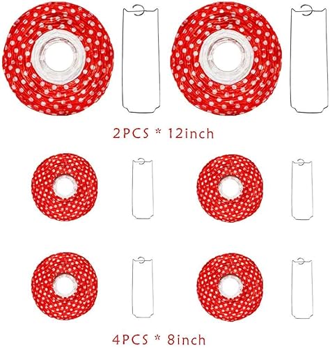 Miniatura 5 de 6PCS 14" Big Mushroom Lanterns for Wonderland Party BirthdayDecorations Spring Baby Shower Wedding Party Hanging Ornament Mushroom Party Supplies