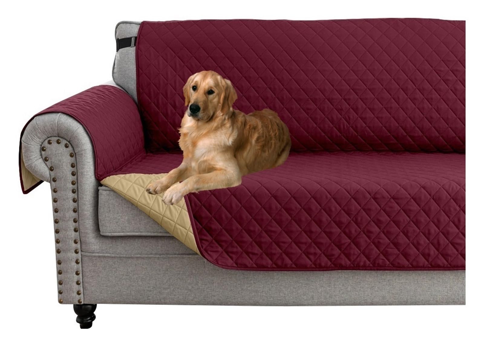 Couvre Fauteuil Inclinable Imperméable Housse Canapé-lit Futon Réversible 1 2 3 4 Places