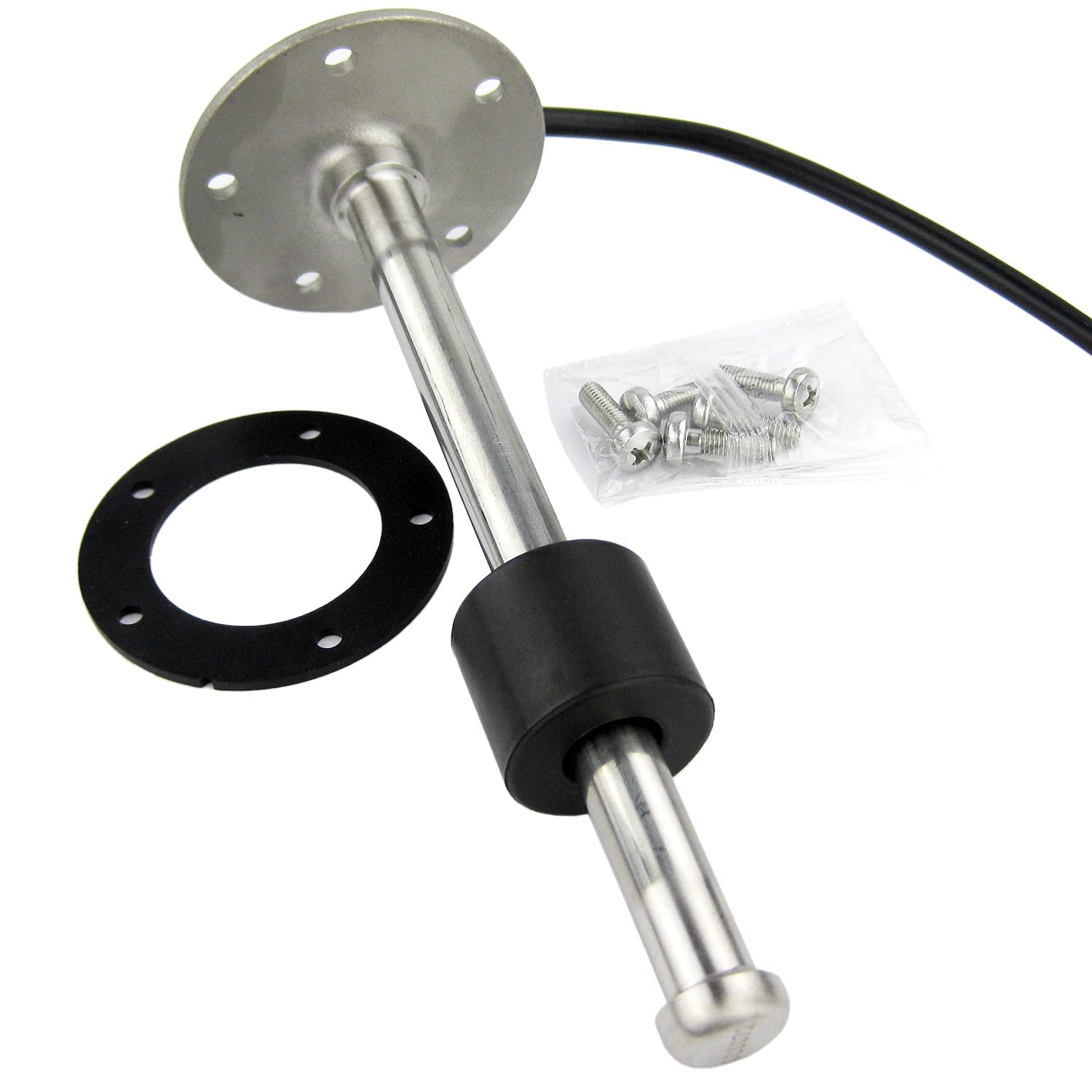 RV Marine Fuel Sending Unit, Water Level Gauge, Fuel Level Gauge, 0-190ohm Fuel Water Level Sensor Fuel Level Tank Sending Unit for Boat Truck Car RV (175mm, 5 Holes Sensor)