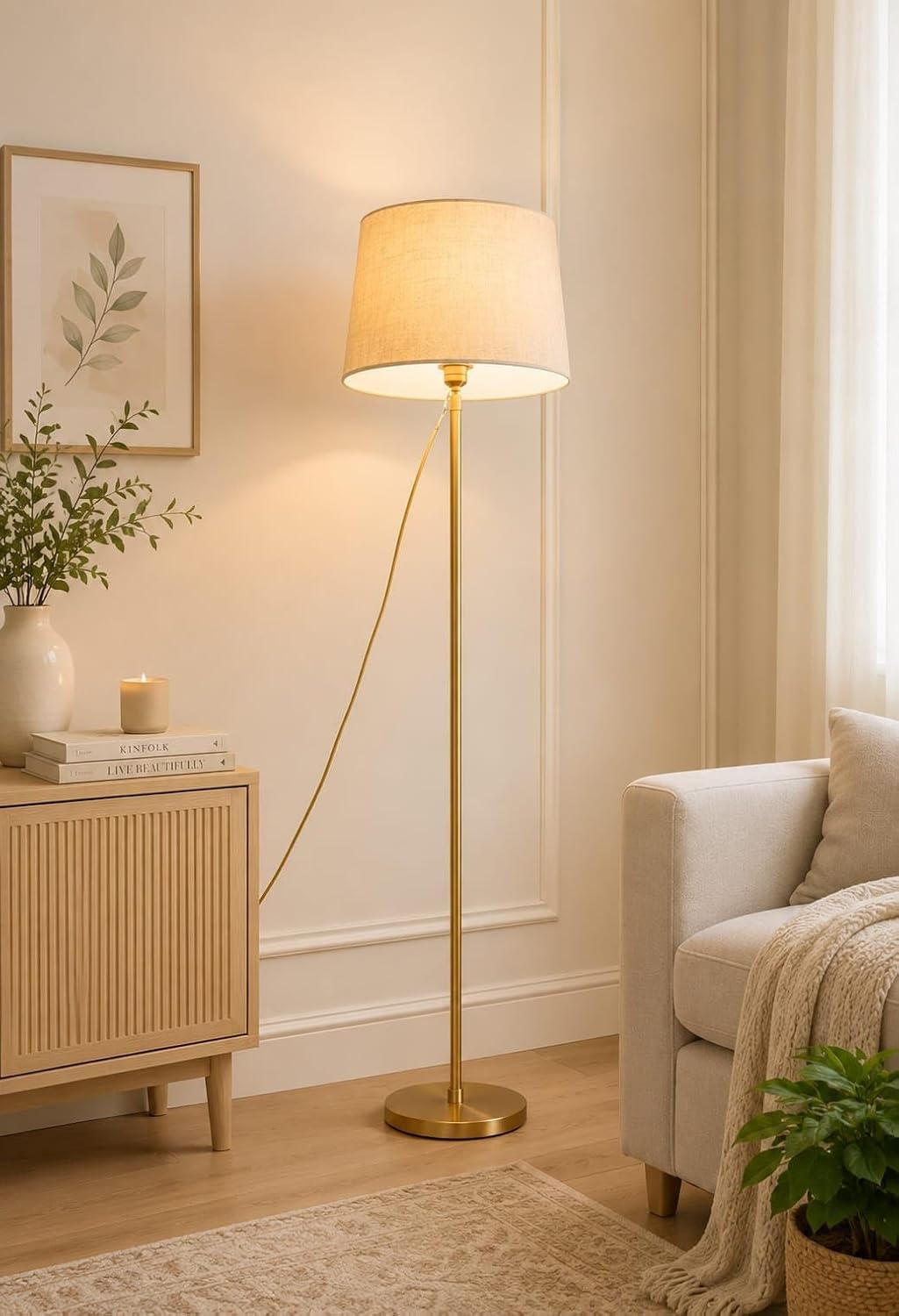 Golden Floor Lamp - Modern Standing Light -3 Golden Floor Lamp - Modern Standing Light -3