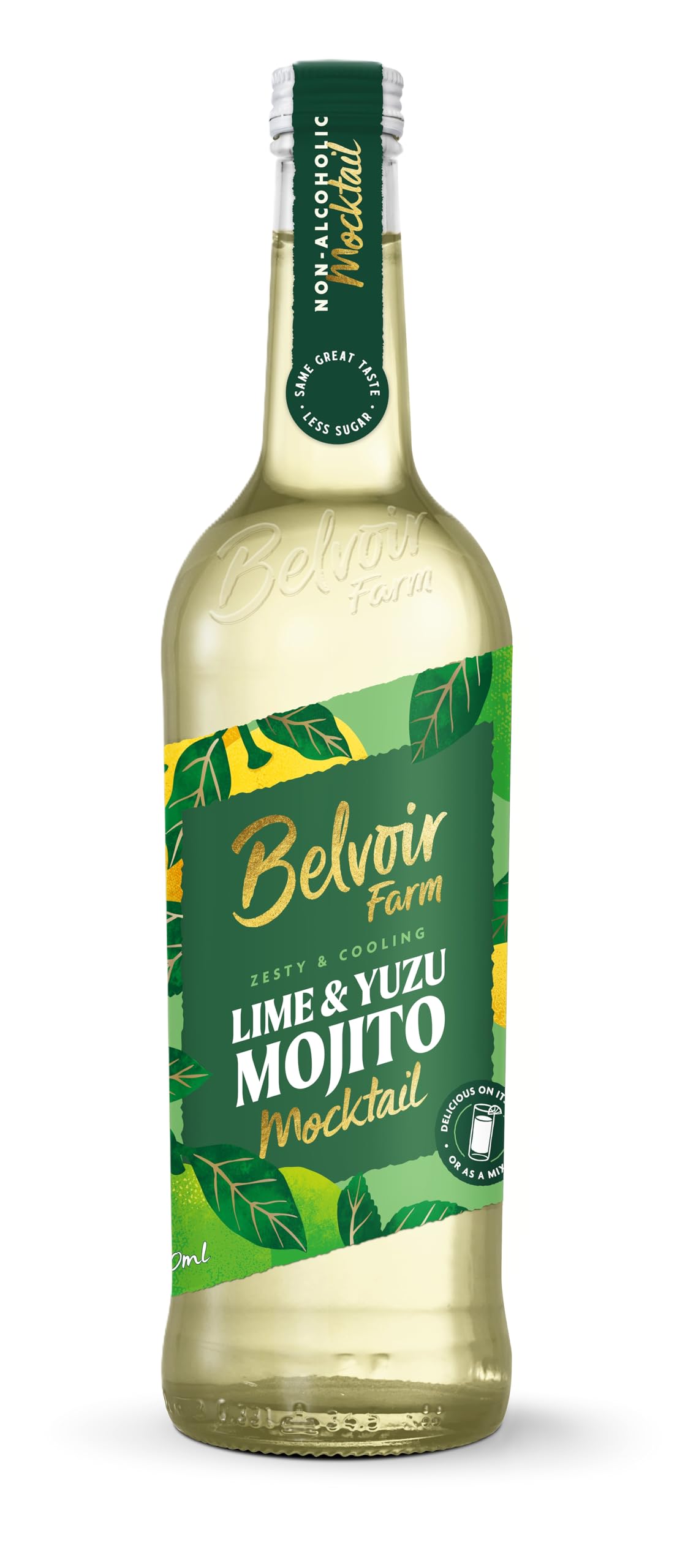 Belvoir Farm Non-Alcoholic Lime & Yuzu Mojito - Freshly Squeezed Lime Juice & Mint, No Artificial Ingredients, Sweeteners or Preservatives, Gluten Free, Vegan 6 x 750ml