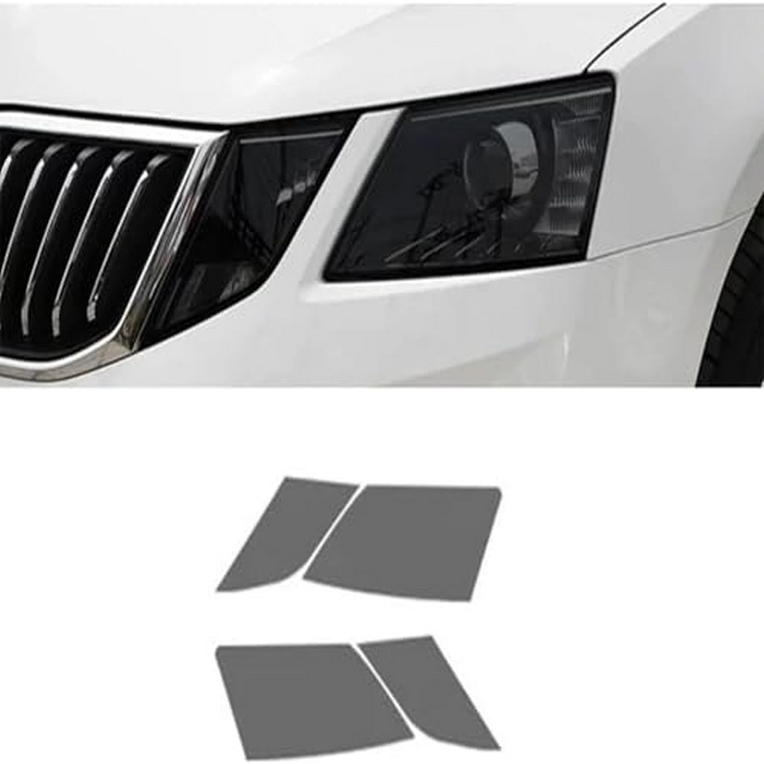 Film phare voiture Octavia 2017-2019 en TPU noir premium anti-rayures