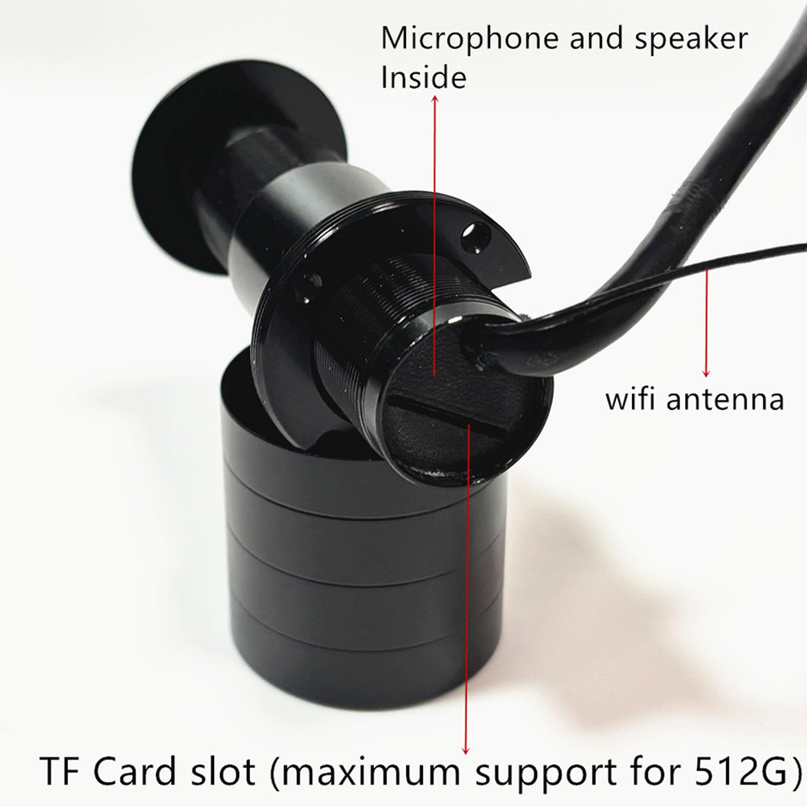 Annadue Inteligentna Kamera z Wizjerem do Drzwi 5 MP, Wi-Fi 6 i Wizjer Drzwi Bluetooth, Wykrywanie Pojazdów AI, Rozmowa Dwukierunkowa, Noktowizor, kompatybilność z NVR Innej Firmy