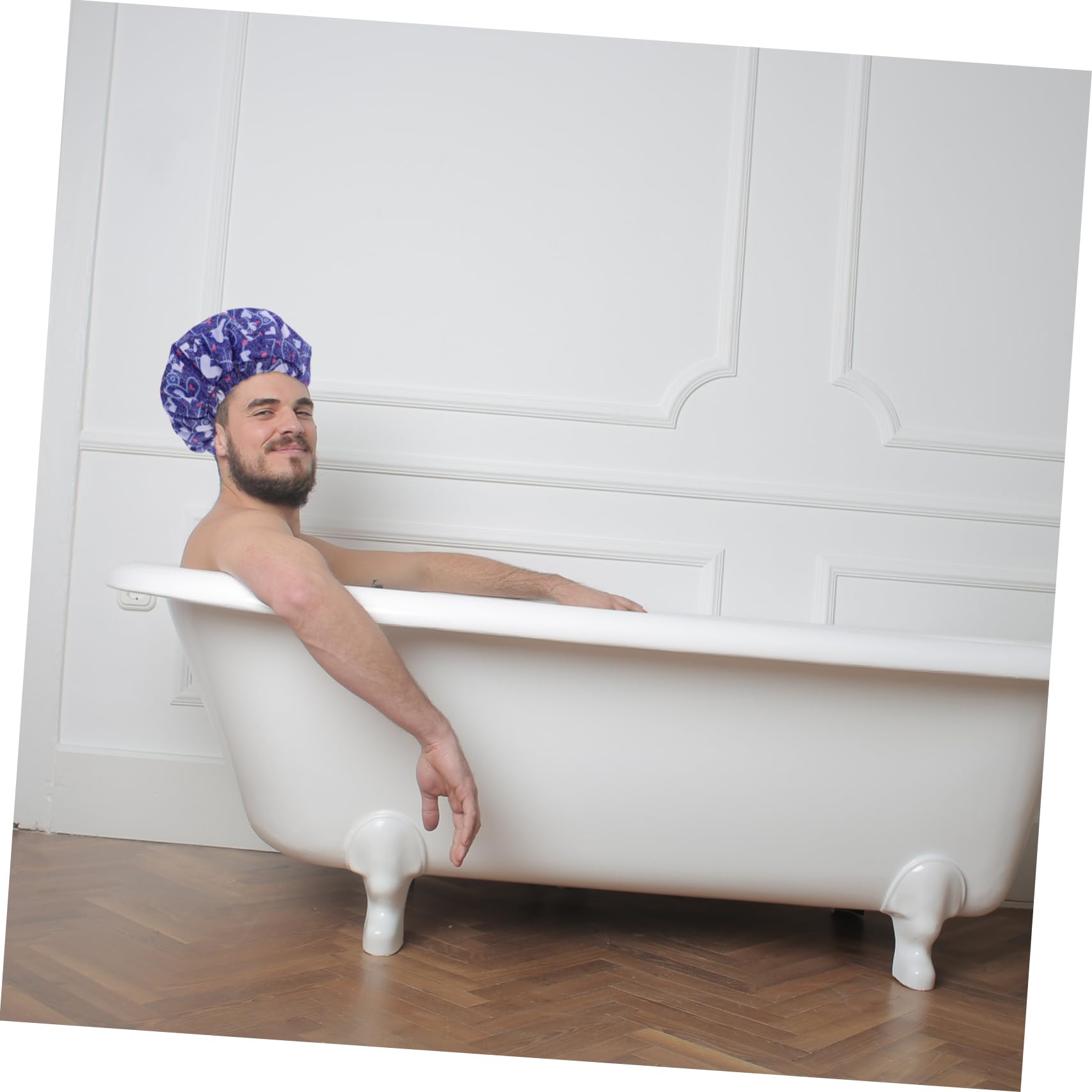 Beaupretty 3piezas Gorro De Para Hombres Sombrero De Baño De Doble Oxford y Peva Diseño Creativo y Práctico Para Cuidado Del Cabello Para y Spa