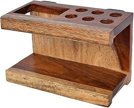 Sheesham Wood Toothpaste Holder Stand for Bathroom, Hotel & Office (Natural Finish)