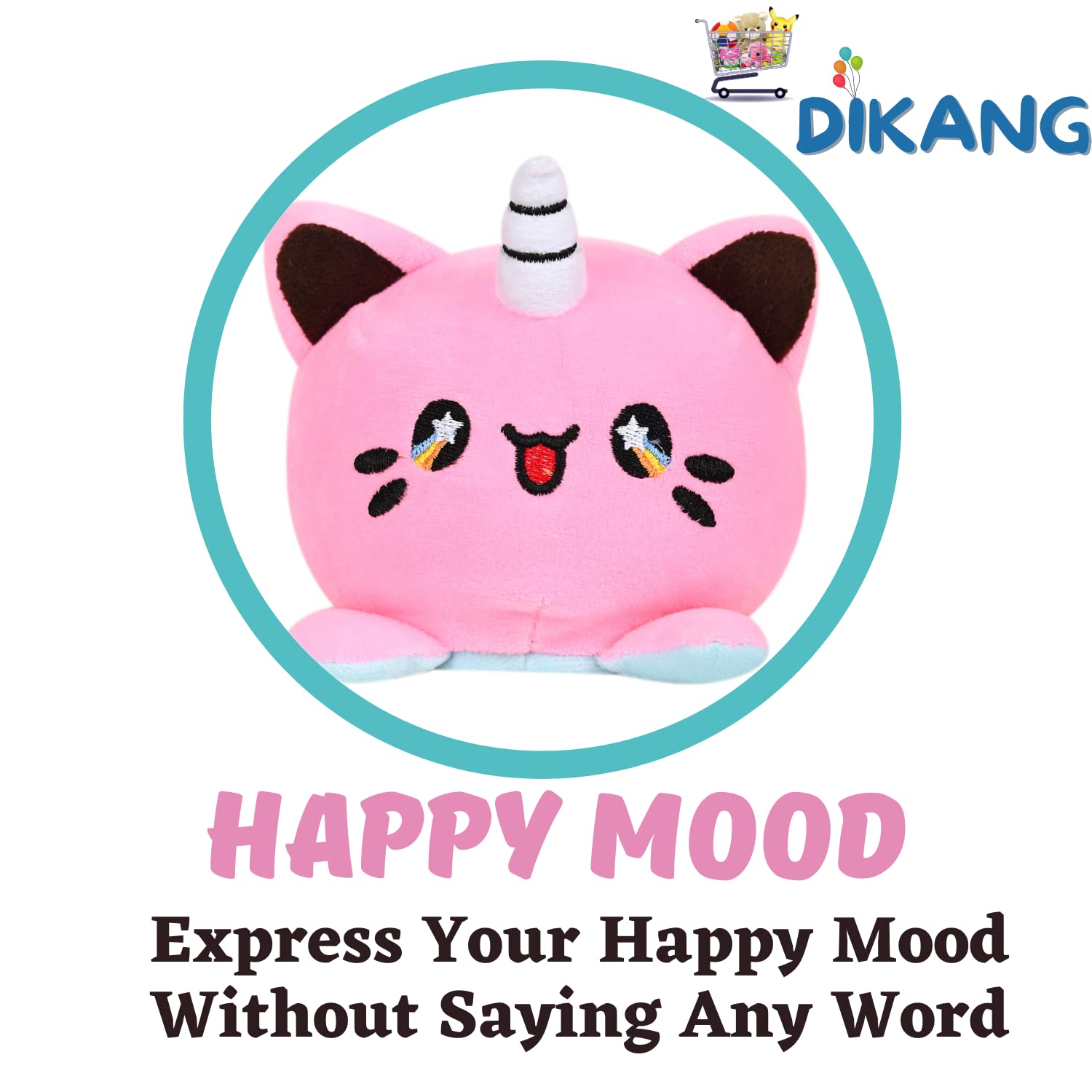 IRISH DRESDEN Happy Cat Chibi ピンク Buy DIKANG Reversible Cat Plushie Soft Toys for Kids | Soft Toy