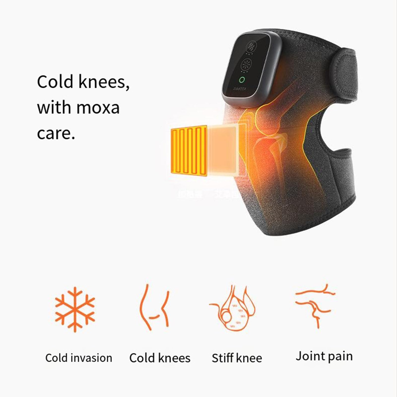 Masajeador de rodilla inalámbrico con calefacción para aliviar el dolor articular, artritis, calambres y dolor de menisco. Rodillera con vibración eléctrica.