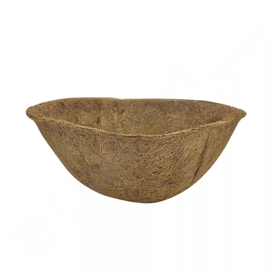Oakland Gardens 16" (40cm) Coco Coir Hanging Basket Liner – Premium Biodegradable Coconut Fiber Liner for Indoor & Outdoor Gardening – Excellent Water Retention | Pack of 2