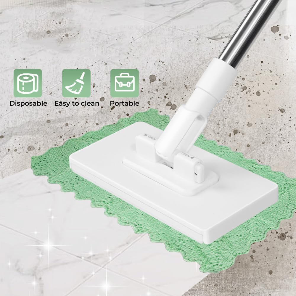 Fregona Antipolvo Wischmopp - 100cm Teleskopstiel Mit 6 Mikrofasertüchern