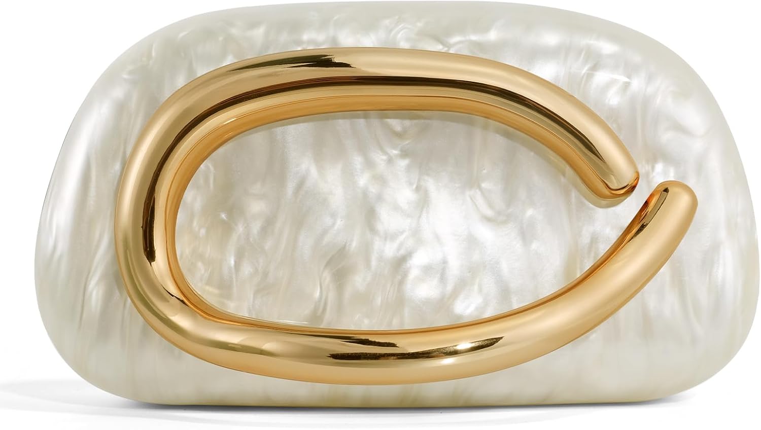 Clutch Purses for Women Formal, PU Leather/Marble Acrylic Evening Bags with Chain, Trendy Metal Handle Purses 2025