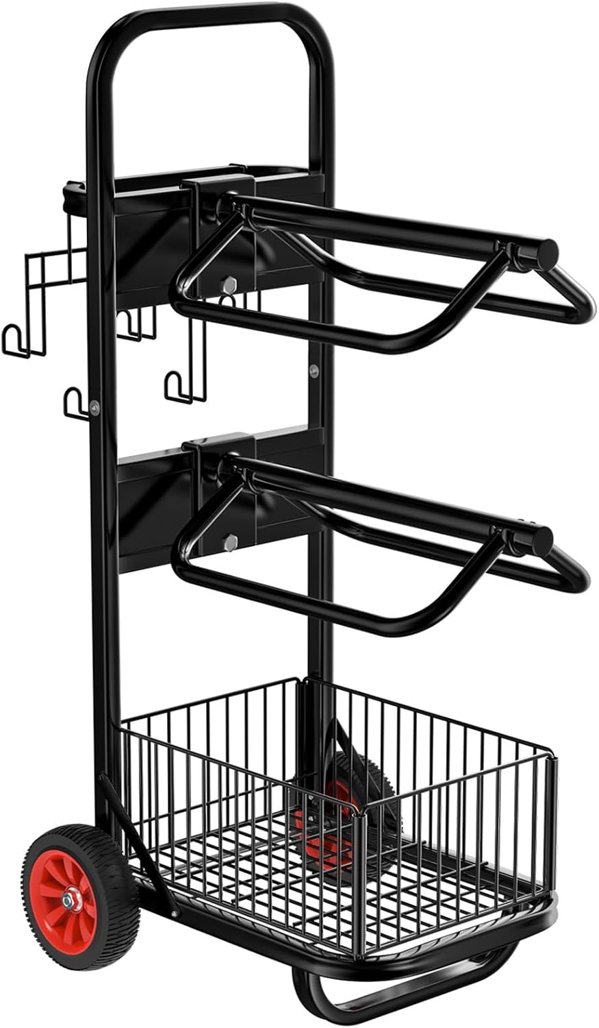 Rolling Saddle Rack Cart with Wheel, Horse Saddle Rack Dolly, Heavy Duty Horse Equipment Cart for Storage, Moving, Organizing, and Transporting Supplies