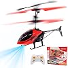 Remote Control Helicopter for Kids, RC Helicopter Toys, One Key Take Off and Landing, Easy to Fly Indoor and Outdoor Radio RC Flying, for Age 3 Kids Party Gifts Red