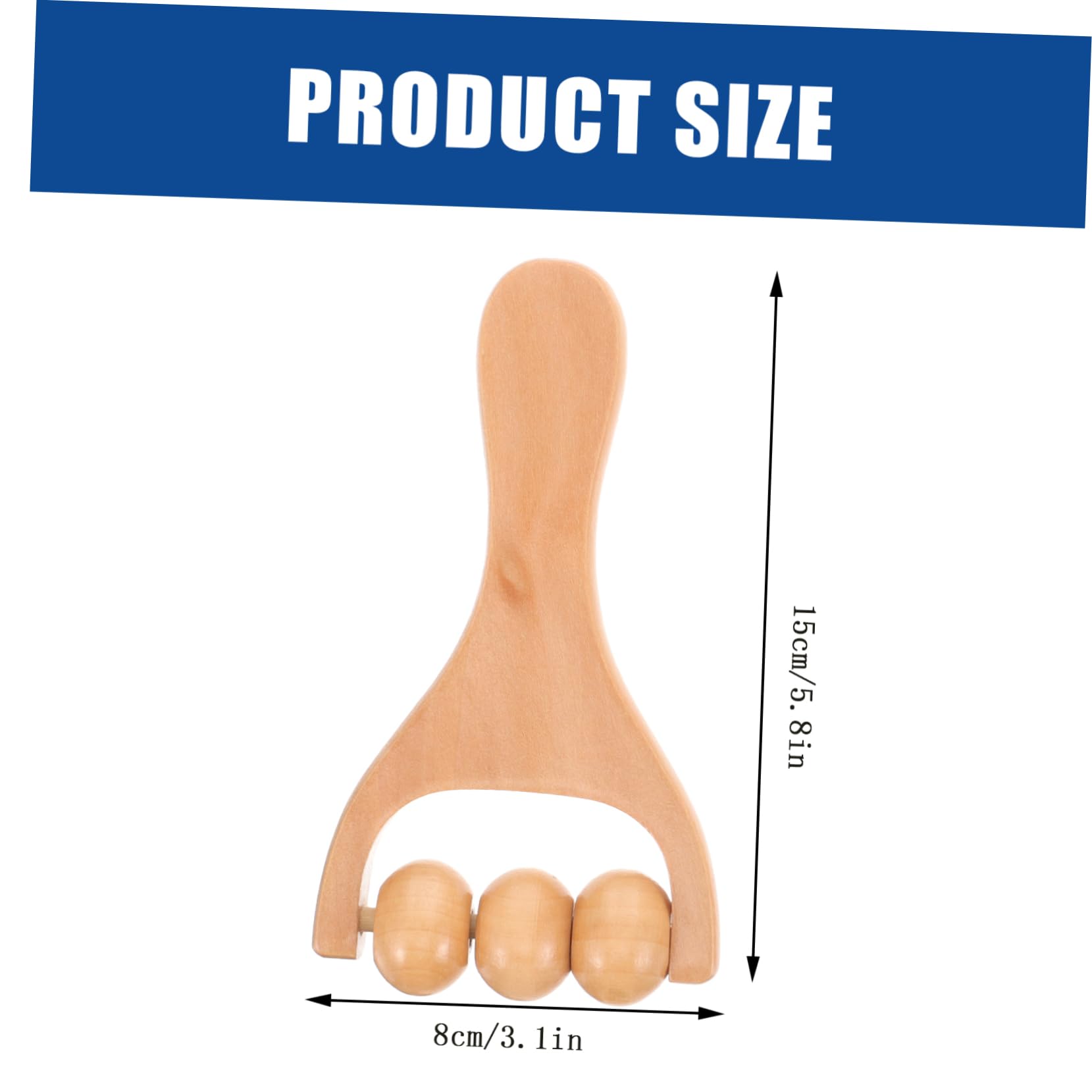 Masajeador de Pies de Madera 2 Piezas para Espalda y Hombros | Rodillos Lisos y Redondos, Portátiles y Ligeros, para Escuchar Música o Ver Tv, Color Caqui