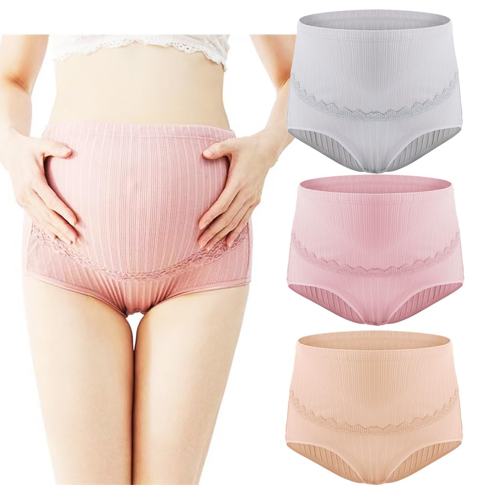 Hedywei Maternity Knickers,Women Pregnant Panties High Waist Underwear Knickers Belly Support Cotton Over Bump