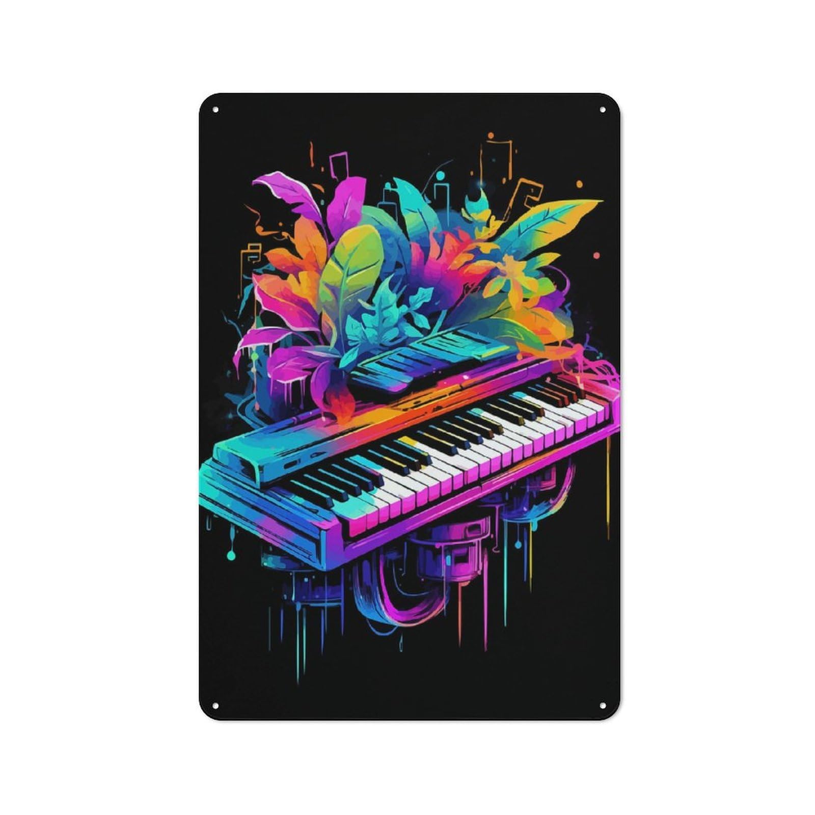 The Keyboard Retro Metal Sign 30x20cm for Garden Room Or Summerhouse, A Decorative Christmas Gift for Summerhouse Decorators