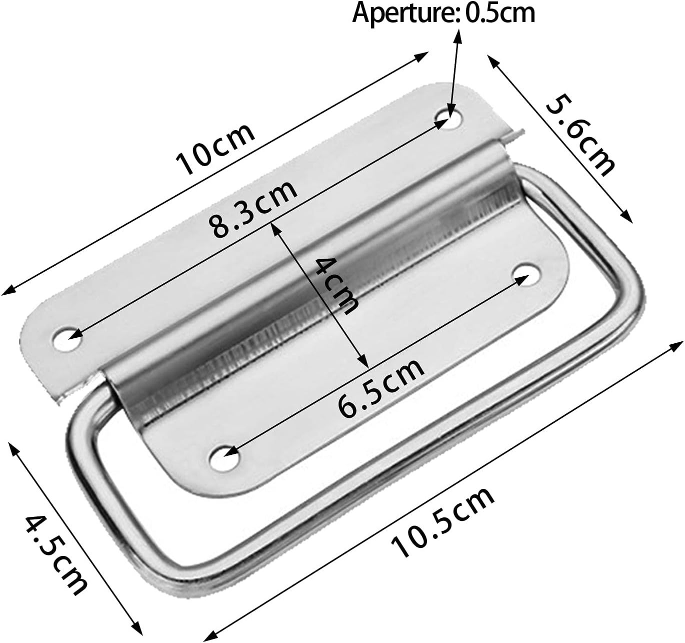 Folding Handle,4 Pieces Stainless Steel Folding Handl,Pull Sturdy Chest