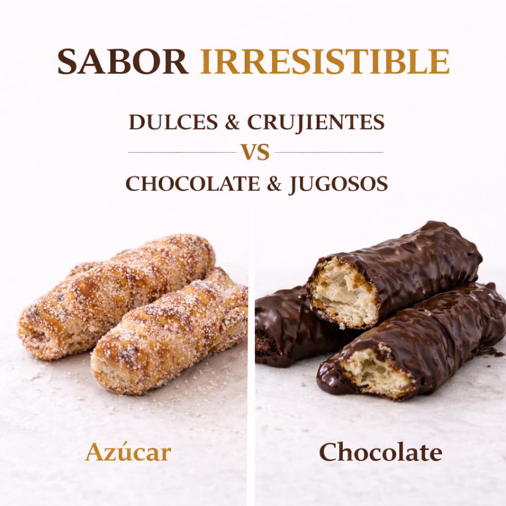 Pack Surtido Rizos de Hojaldre LaPasion | Lazos Jugosos con Azúcar + Chocolate Bombón | 2 x 550g (25 uds aprox.) | Dulces Tradicionales Españoles | Repostería Artesana para Café y Merienda