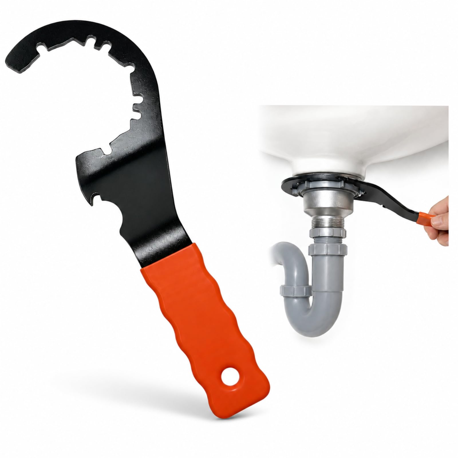 Hwimarine Universal Sink Drain Wrench Tool For Hex Drains Removal Installation