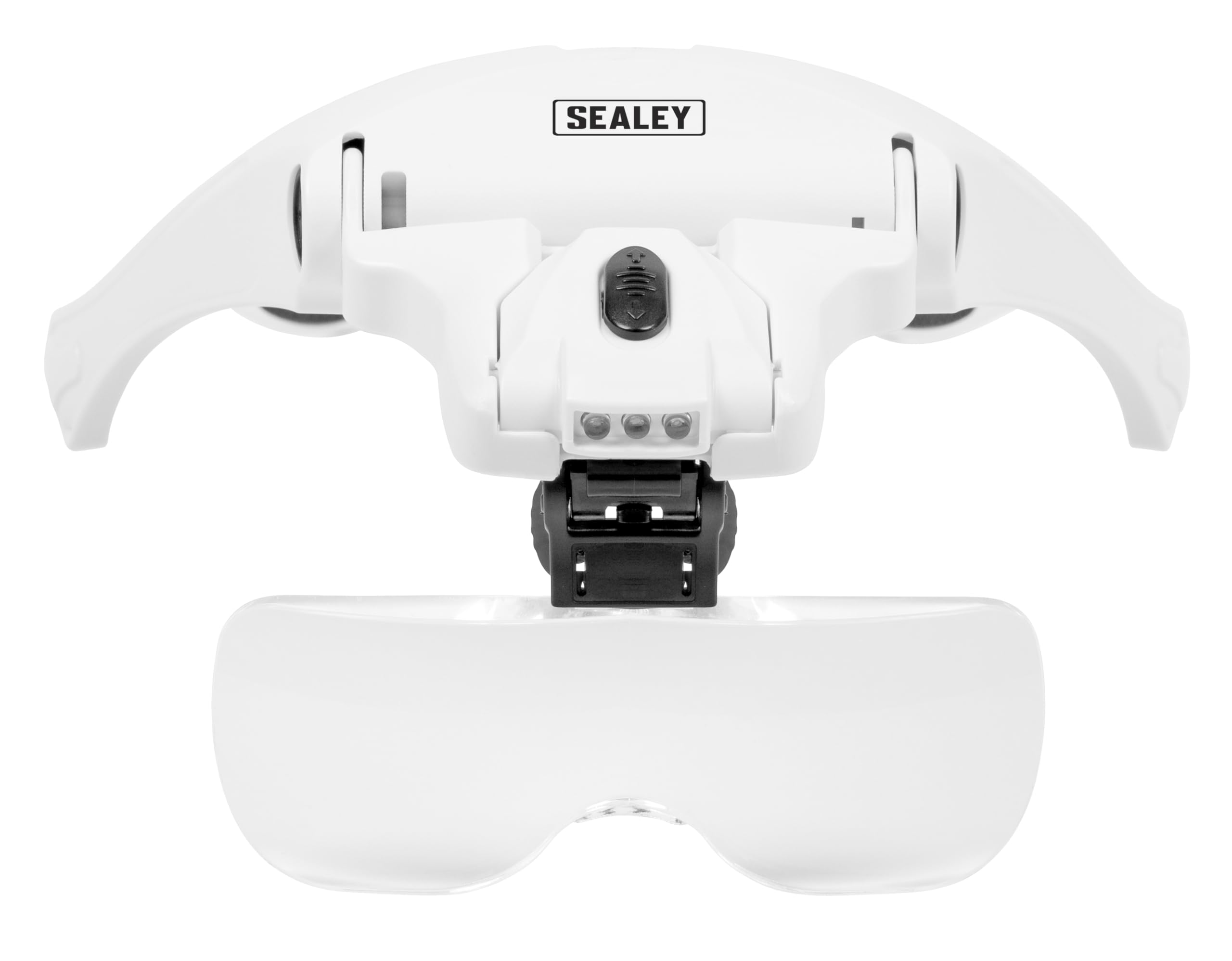 Sealey LED Magnifier Spectacles with Headband, White, Standard - Image 3