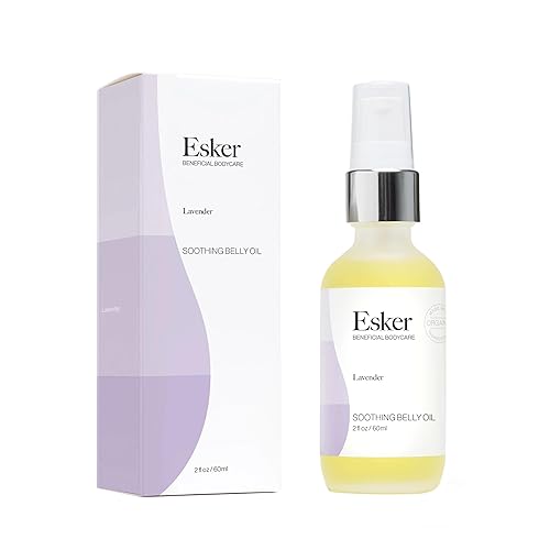 Esker - Aceite natural para el vientre a base de plantas sin crueldad belleza limpia 2 oz 20fl oz