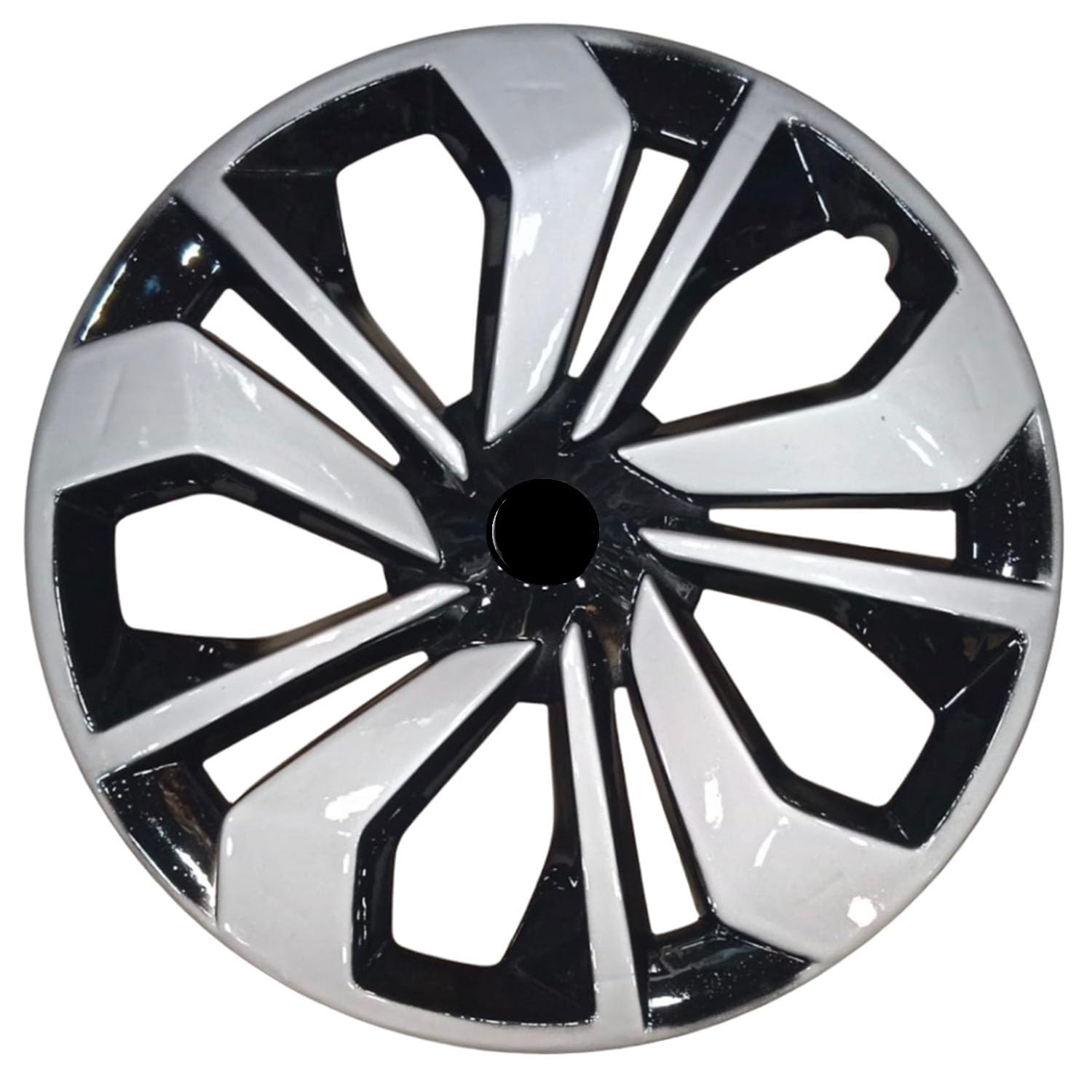 Fronx 16" Inch Wheel Cover Glossy Paint Silver Wheel Cap for All 16 Inch Cars (Set of 4 Pcs Press Fitting (Black & Silver)-image-23