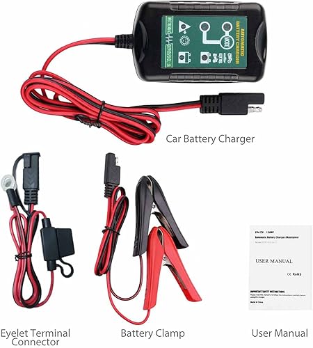 Miniatura 8 de Cargador de batería automático Mantenedor Motocicleta Trickle Float para Tender 6V 12V