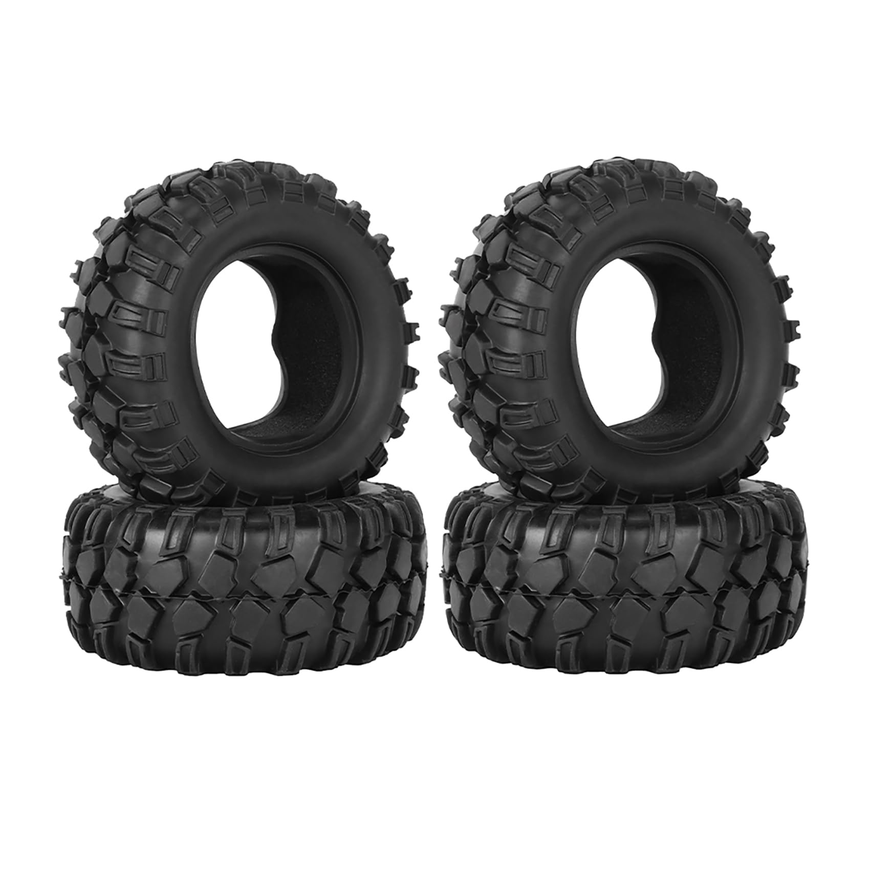 KINGCOO 4PCS RC Crawler Rubber Tires 1.9 inch Wheels Tyres for 1:10 RC Rock Crawler Car Off-road Model Car for Axial SCX10 90046 CC01 D90 D110 TF2 Tamiya TRX4 Gen8 Upgrade Parts (90x38mm)