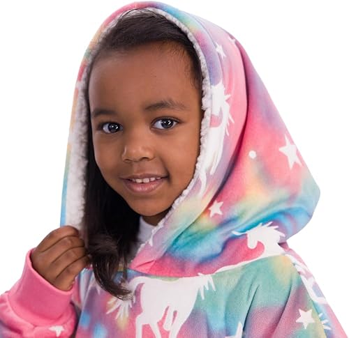 Miniatura 6 de THE COMFY Original JR  La manta de sherpa original de gran tamaño para niños, vista en Shark Tank, talla única, unicornio brillante