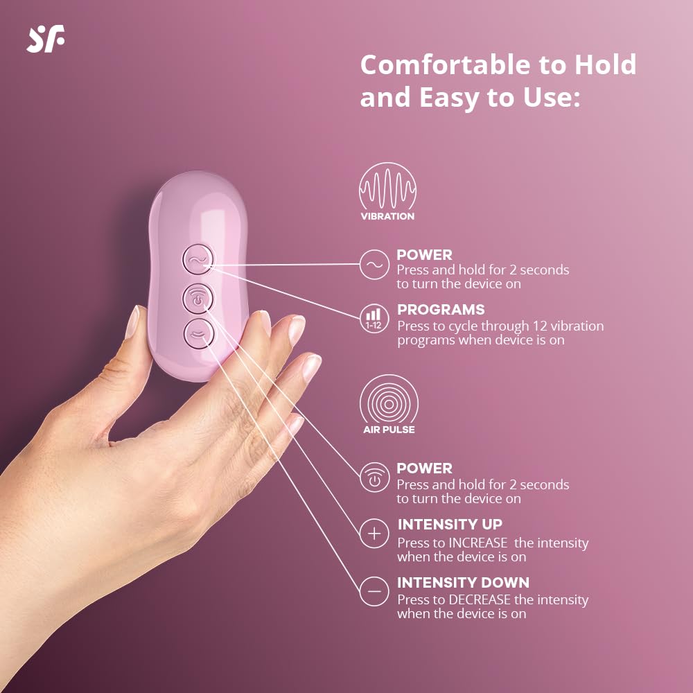Satisfyer Cotton Candy Air Pulse & Vibratore Clitorideo | 11 Programmi a Onde di Pressione e 12 Programmi di Vibrazione | Sex Toy Rosa per Donne | Sex Toys Stimolatore