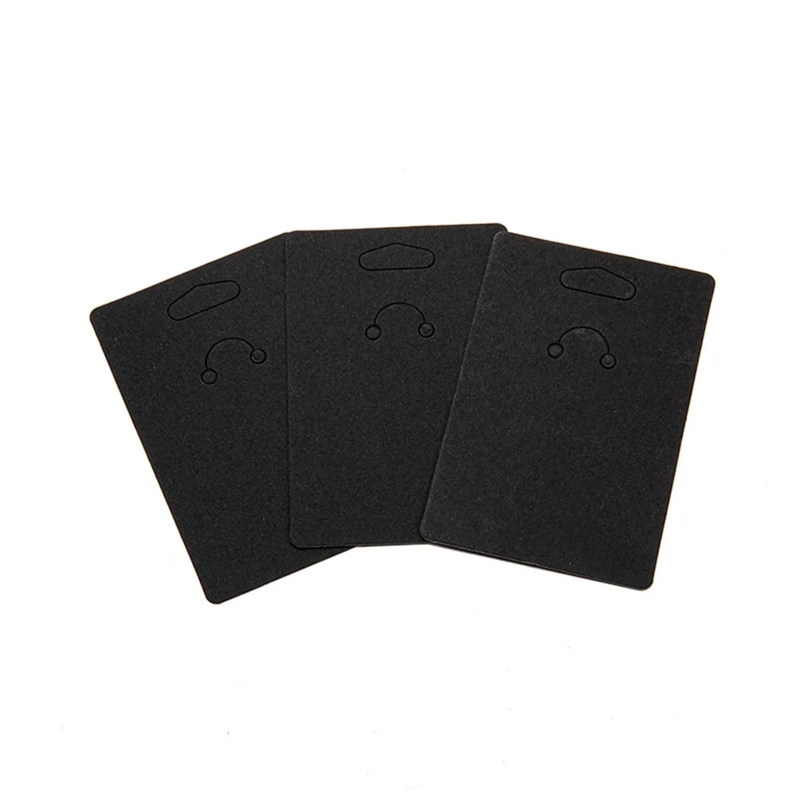 EDvkrgqx Earrings Necklace Display Cards, Earring Display Cards 500pcs Multicolor Paper Ear Studs For Selling Hanging Necklace DIY(Black)