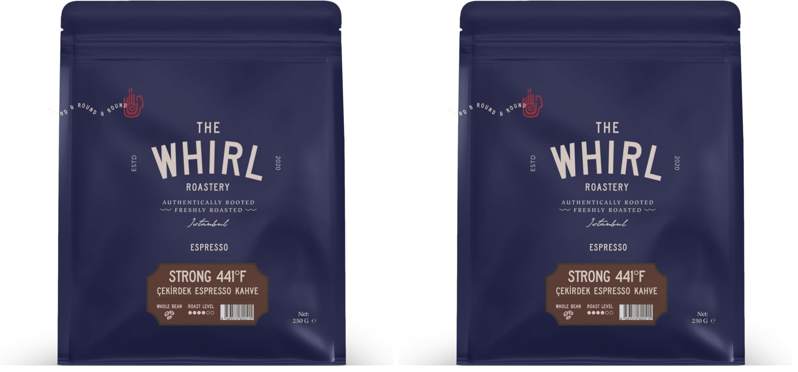 THE WHIRL Espresso Strong 441°F Çekirdek 250 g (2 paketi)