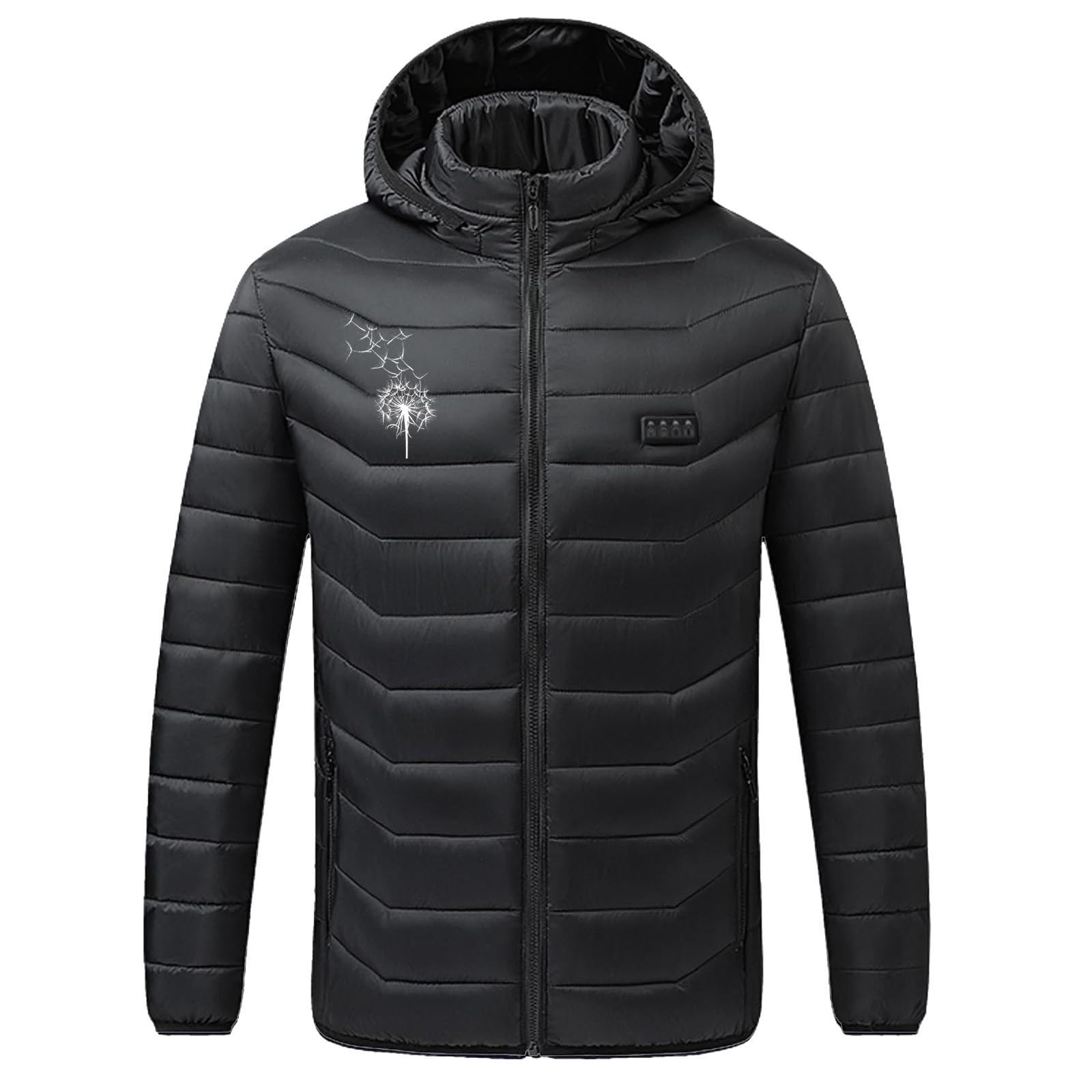 NUSGEAR Chaqueta Calefactable Unisex Hombre Mujer, Calentador Abrigo Térmico Eléctrico USB con 21 Zonas Calefactables Chaquetas Calefactor Temperatura Ajustable para Moto al Aire Libre