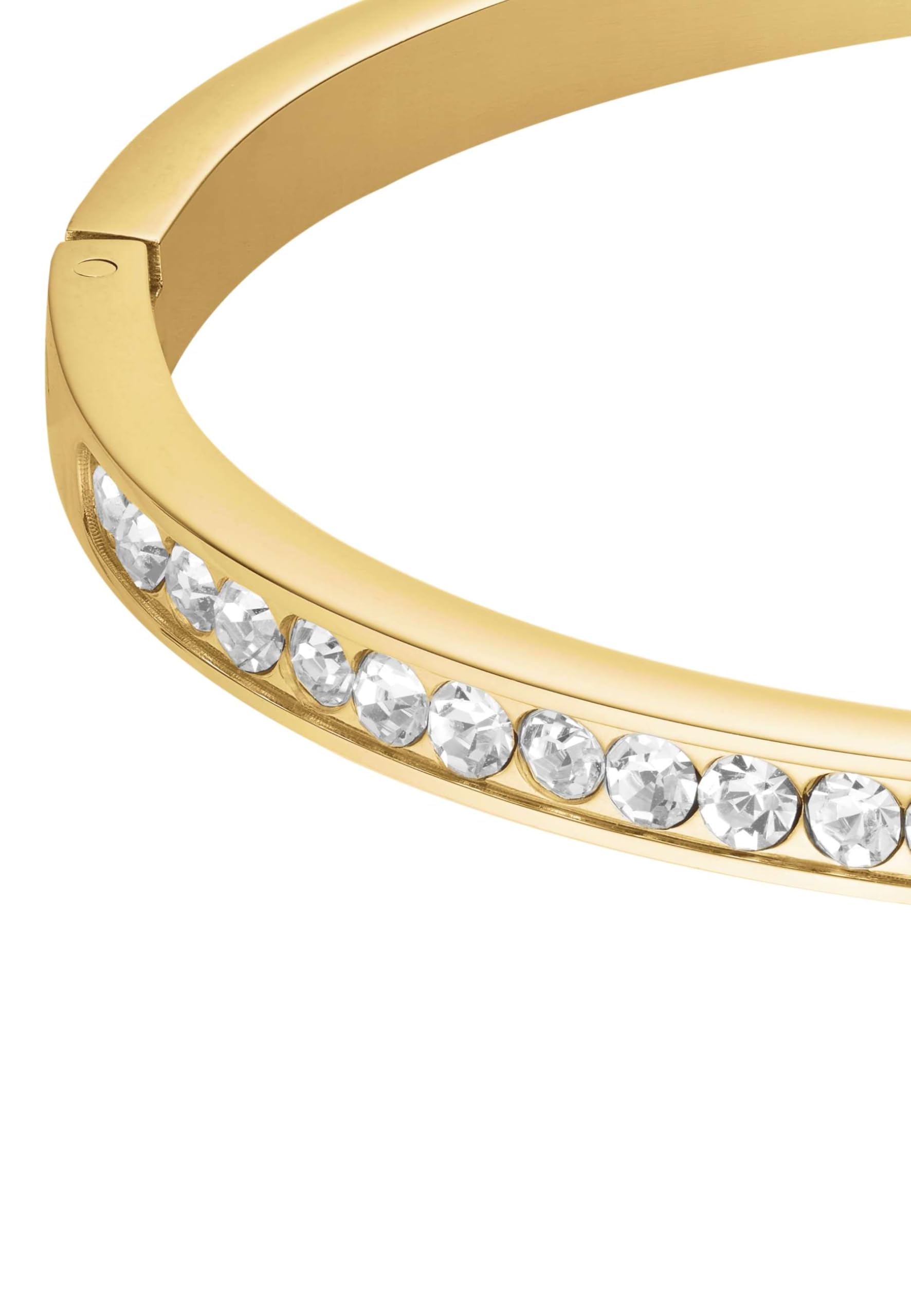 Rosefield Tennis Collection Bracciale Bangle da Donna con Cristalli in Acciaio Inossidabile