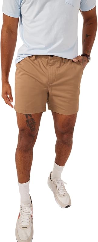 Chubbies Chino Shorts Men 5.5 Inch - Pantalones cortos para hombre informales con cintura elástica, bolsillos laterales y traseros, mezcla de algodón elástico