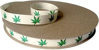 Natural Cotton Curling Ribbon for Gift Wrapping | 100% Biodegradable Holiday Gift Ribbons for Presents & Ribbons for Crafts | Colored Curling Ribbon | 3/16, 1/2 & 5/8 Inch (Cannabis Leaf)